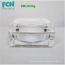 Fashionable cosmetic clear acrylic cap body shop 10ml cream jar plastic 50 ml taiwan